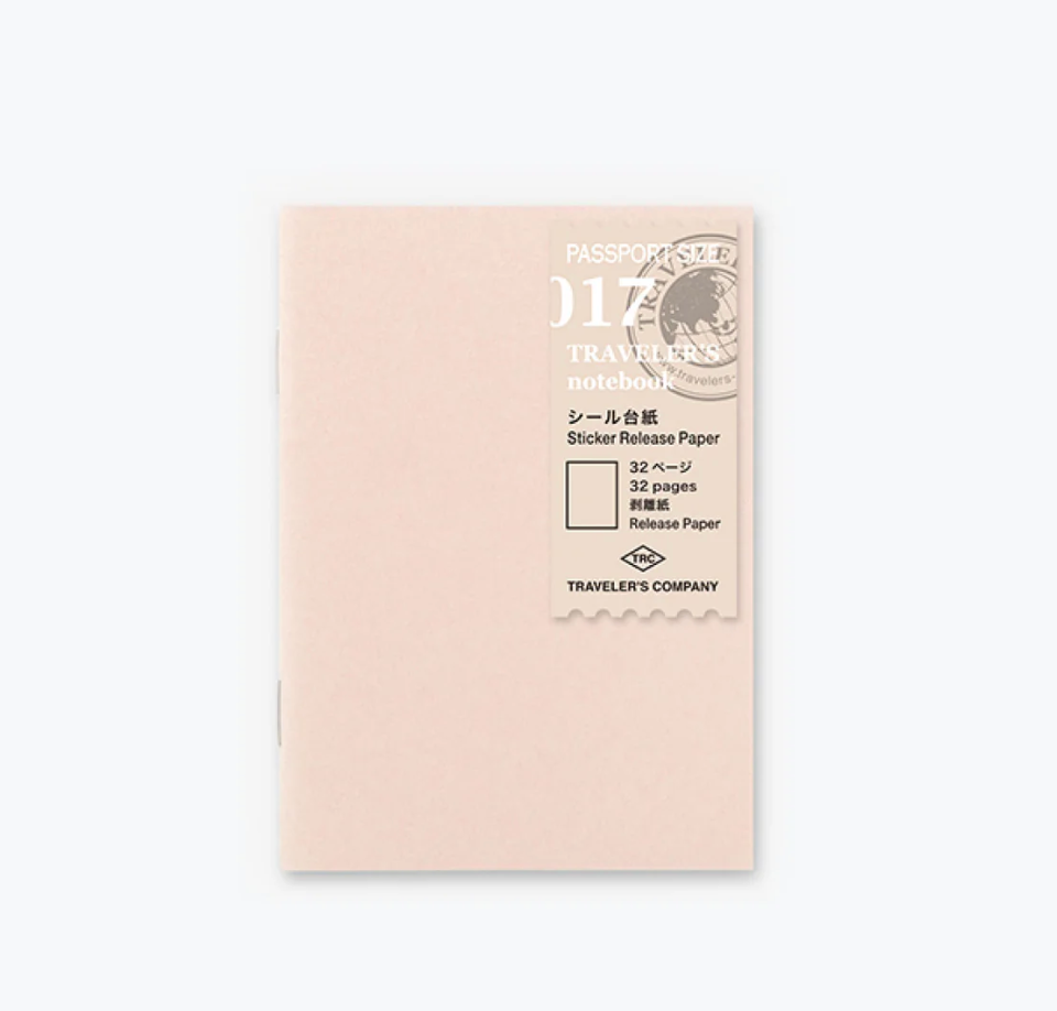Traveler's Notebook Passport Refill - Sticker Release Paper