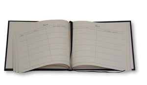 Large Leather Guest Book - Printed Pages