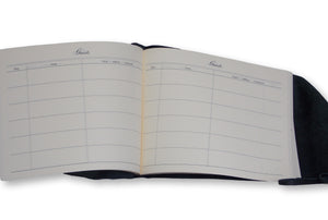 Large Wrap Style Leather Guest Book - Printed Pages