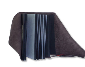 Chocolate leather wrap album with black pages 