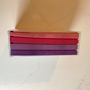 Mixed Vellum Boxed Stationery - Purple/Lavender/Fuschia/Pink