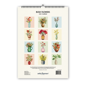 2025 Wall Calendar - Bush Flowers