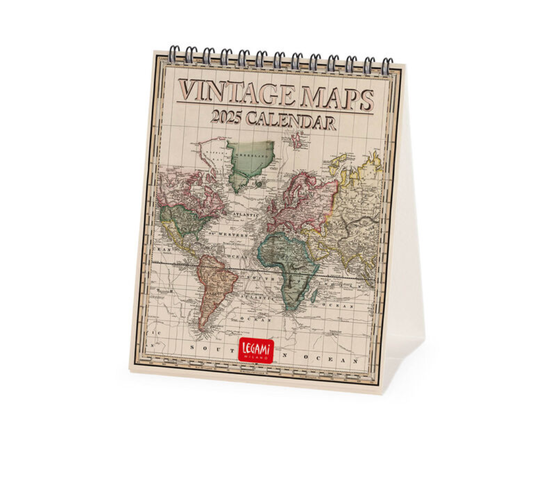 2025 Desk Calendar - Vintage Maps