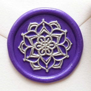 Lotus Mandala wax seal stamp, wax seal kit or stamp head