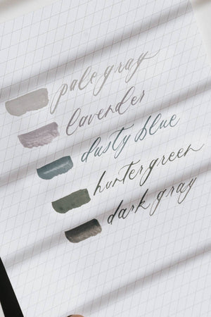 Cool Tone Calligraphy Ink Set of 5