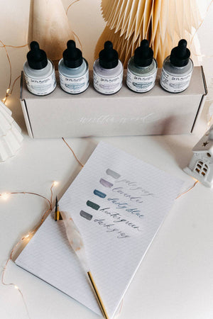 Cool Tone Calligraphy Ink Set of 5