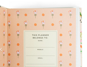 A5 Cloth Covered Daily Planner - Birds