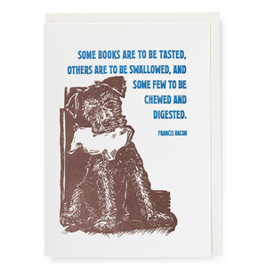 Books and Dogs Greeting Card