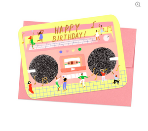 BoomBox Birthday Greeting Card