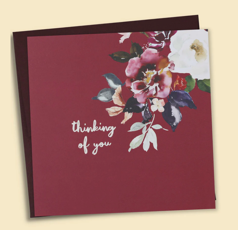 Thinking of You Burgundy Card