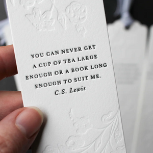 Flywheel Letterpress Printed Bookmark