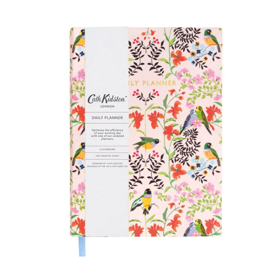 A5 Cloth Covered Daily Planner - Birds