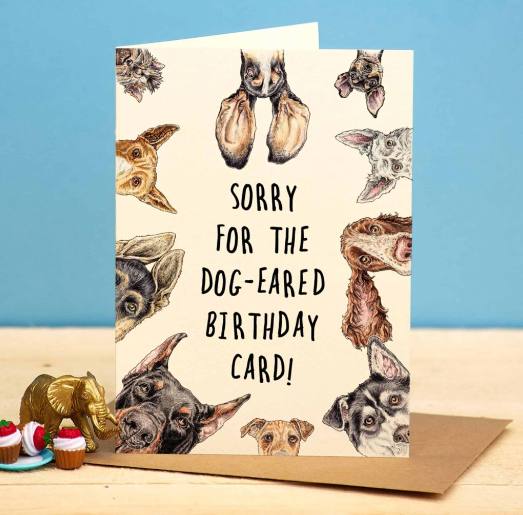 Dog Eared Birthday Card