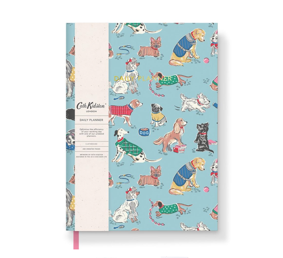 A5 Cloth Covered Daily Planner - Dogs