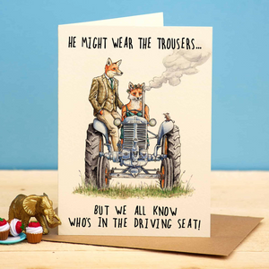 Driving Seat Greeting Card