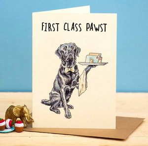 First Class Pawst Greeting Card