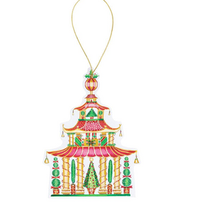 Die Cut Gift Tag - Christmas Pagoda