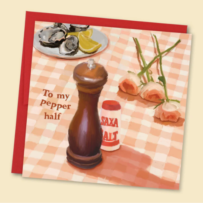 Salt and Pepper Greeting Card for Food Lover