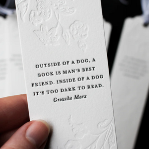 Flywheel Letterpress Printed Bookmark