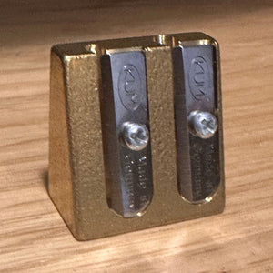 Brass Double wedge Pencil Sharpener