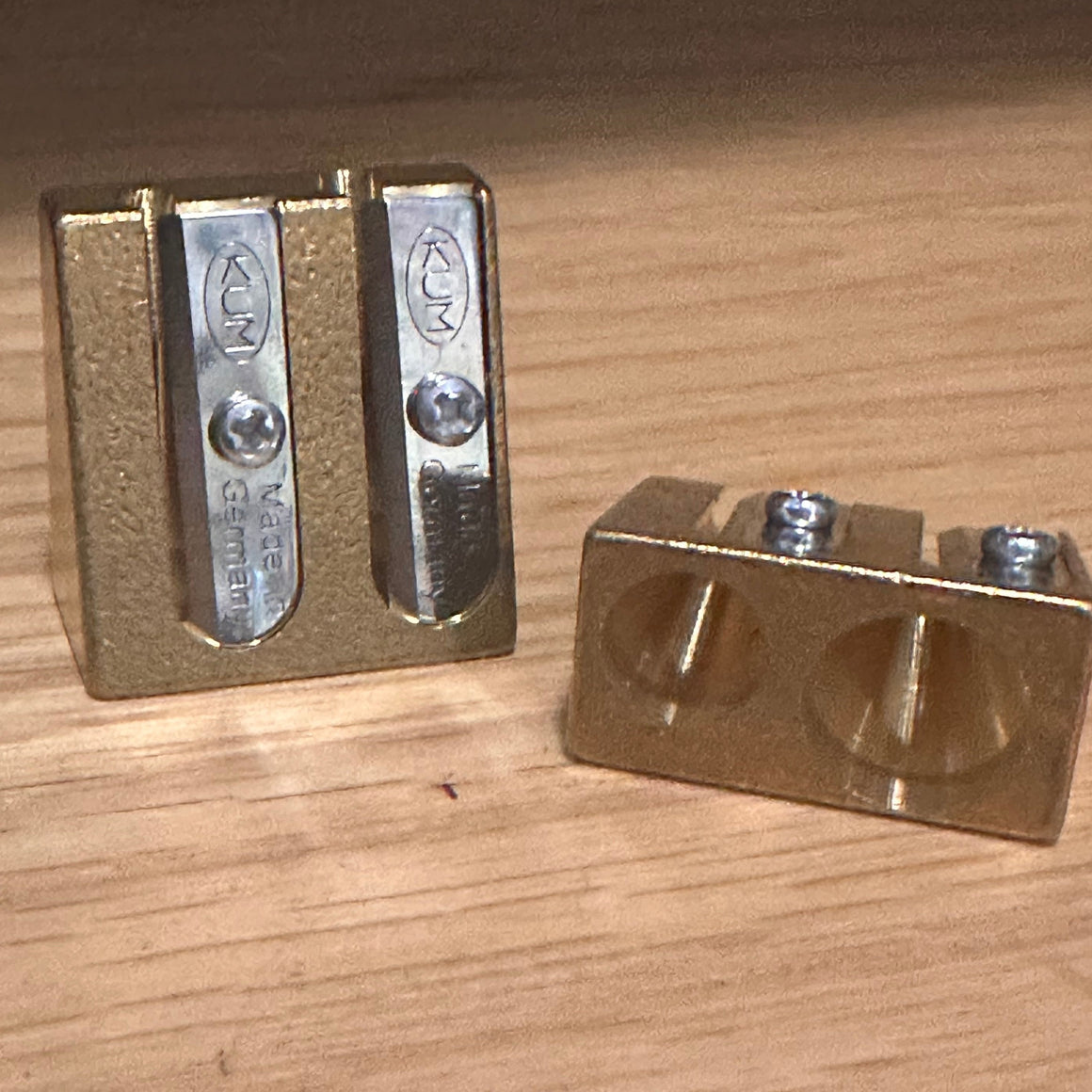 Brass Double wedge Pencil Sharpener