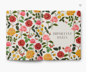 2025 Monthly Planner Notebook - Roses