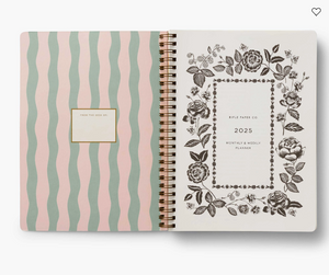 2025 12 Month Spiral Planner - Roses