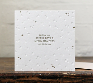 Letterpress Card - Joyful Days & Merry Moments