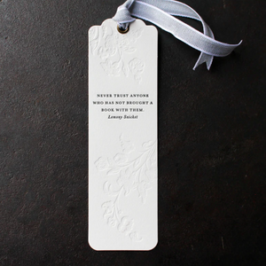 Flywheel Letterpress Printed Bookmark