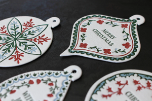 Christmas Letterpress Gift Tags - Ornamental