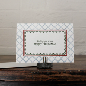 Letterpress Christmas Notecard - Ornamental Vine