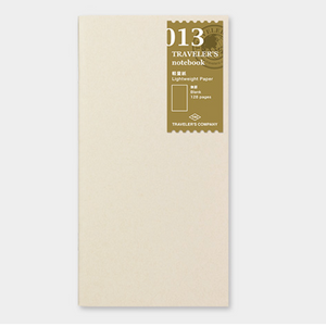 Traveler's Notebook Lightweight Blank Paper 013