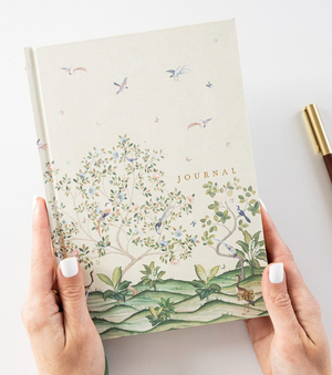 Linen Bound Journal -Spring Landscape (Bullet)