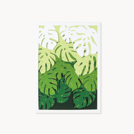 Monstera - Layered Die-Cut Greeting Card