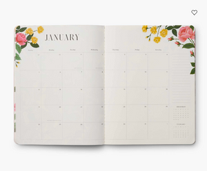 2025 Monthly Planner Notebook - Roses