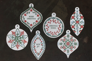 Christmas Letterpress Gift Tags - Ornamental