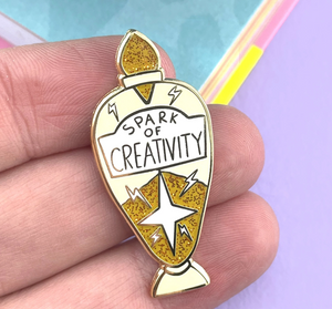 Spark of Creativity Label Pin