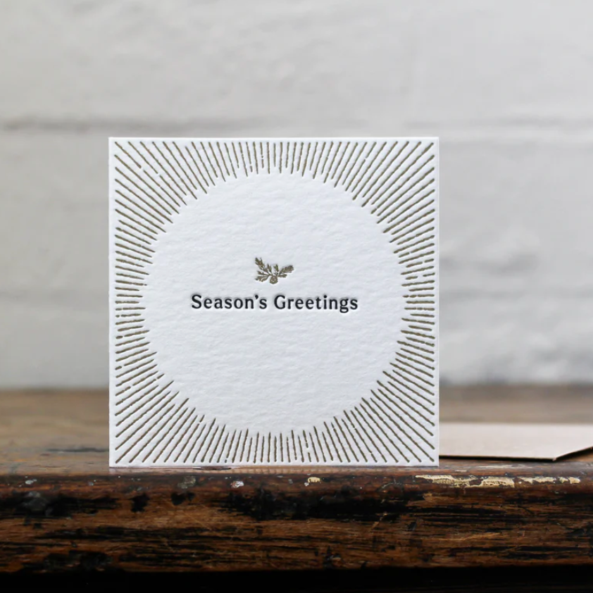 Letterpress Christmas Notecards - Square