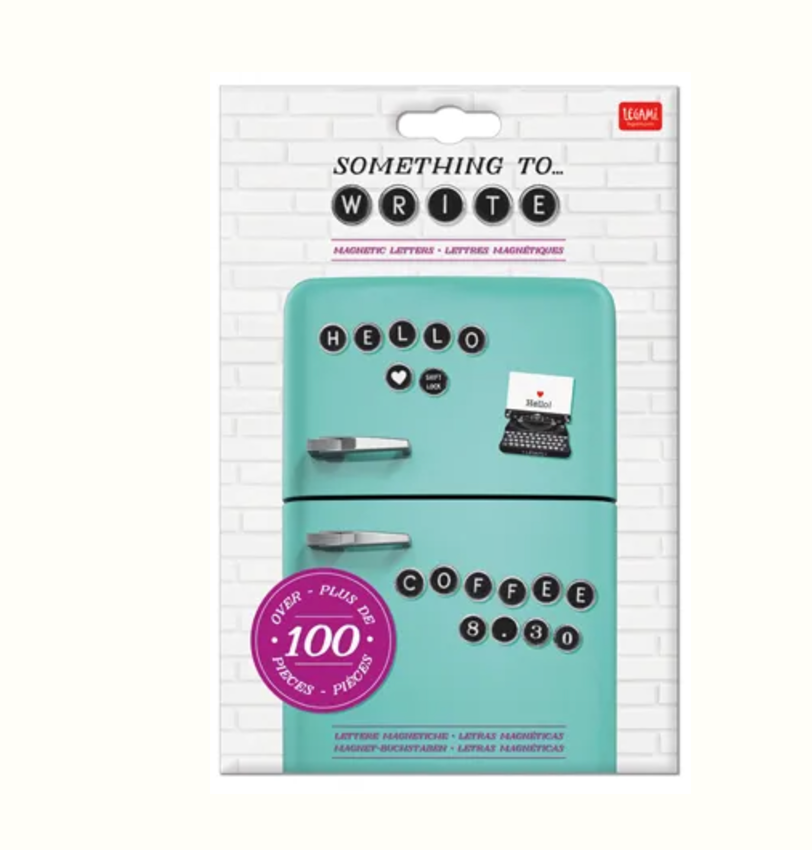 Typewriter style fridge magnets