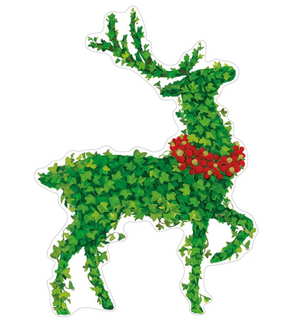 Die Cut Gift Tag - Stag Topiary