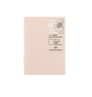 Traveler's Notebook Passport Refill - Sticker Release Paper 017