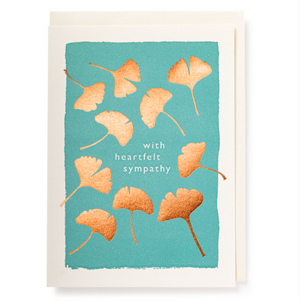 Sympathy Leaves Greeting Card