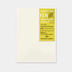 Traveler's Notebook Passport Refill - Accordion Fold Paper 018