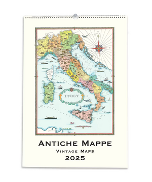 2025 Large Art Calendar - Vintage Maps