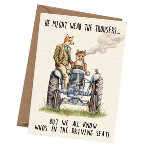 Who's in the Driving Seat Greeting Card