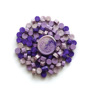 Mixed Purple Lavender Lilac 100pcs sealing wax beads