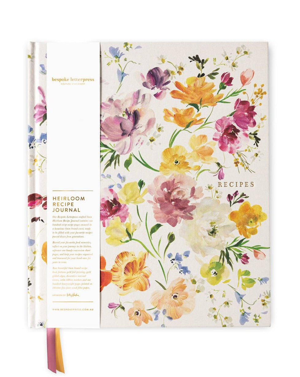 Heirloom Recipe Book Journal - Ranunculus