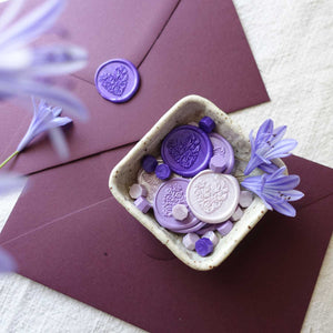 Mixed Purple Lavender Lilac 100pcs sealing wax beads