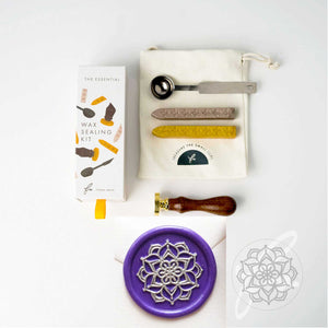 Lotus Mandala wax seal stamp, wax seal kit or stamp head