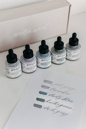 Cool Tone Calligraphy Ink Set of 5